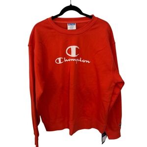 Adult Orange Champion Logo‎ Crewneck Sweatshirt Size XL New With Tags Unisex